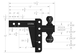 BulletProof Hitches - BulletProof LD206 2.0" Light Duty 6" Drop/Rise Hitch - Image 7