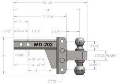 BulletProof Hitches - BulletProof MD202 2.0" Medium Duty 2" Drop Or Rise Hitch - Image 7