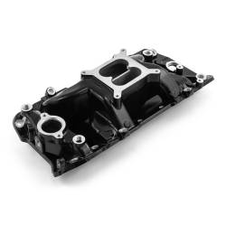 Speedmaster - Speedmaster 1-147-021 MidRise Air Oval Port Intake Manifold Blk for Chevy BBC - Image 1