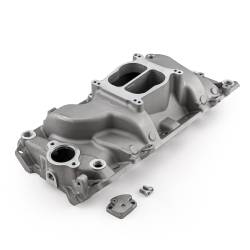 Speedmaster - Speedmaster 1-147-016 LowRise Oval Port Intake Manifold Satin for Chevy BBC - Image 1