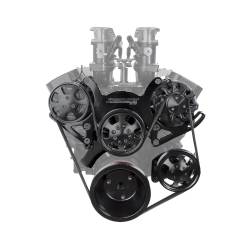 Speedmaster - Speedmaster 1-673-001-01 Chevy SBC 350 Aluminum Belt Drive System Kit Black - Image 1