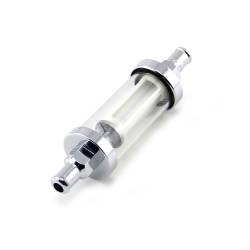 Speedmaster - Speedmaster PCE132.1002 Fuel Filter 5/16" Inlet & Outlet Chrome & Clear - Image 1