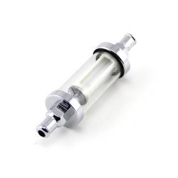 Speedmaster - Speedmaster PCE132.1001 Fuel Filter 3/8" Inlet & Outlet Chrome & Clear - Image 1