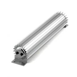 Speedmaster - Speedmaster PCE186.1020 15" Silver Anodized Dual Pass Trans Oil Cooler w/Fitting - Image 1