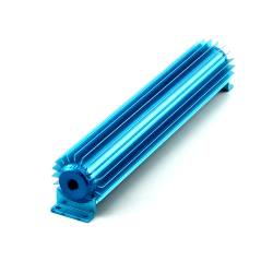 Speedmaster - Speedmaster PCE186.1006 15"Blue Anodized Trans Oil Cooler w/Fittings Single Pass - Image 1
