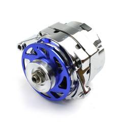 Speedmaster - Speedmaster PCE360.1020 GM 100A 1 Wire Billet Fan Blue Alternator - Image 1