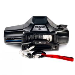 Mile Marker - Mile Marker 78-53246-TBL 10K Mission THIN BLUE LINE ED. Winch w/Synthetic Rope - Image 1
