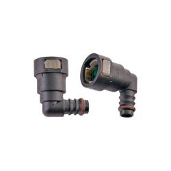 IAG Performance - IAG RPL-FIT-05822 5/8" SAE Quick Connect Female to 1/2" Hose Barb Right Angled - Image 1