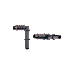 IAG Performance - IAG RPL-FIT-05828 5/16" SAE Quick Connect Male to 8mm Hose Barb Right Angled - Image 1