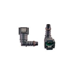 IAG Performance - IAG RPL-FIT-05827 5/16" SAE Quick Connect Female to 8mm Hose Barb Right Angled - Image 1