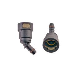 IAG Performance - IAG RPL-FIT-03800 5/8" SAE Quick Connect Female to 3/8" Hose Barb Angled - Image 1