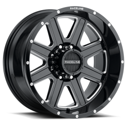 Raceline Wheels - Raceline Wheels 940M-22280-44 Hostage 940M 22x12 8x6.5 -44mm Gloss Black/Milled - Image 1