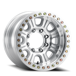 Raceline Wheels - Raceline Wheels Monster BL RT233 17x9.5 5x5.0 -19mm Silver/Mach RT233-79550-19 - Image 1