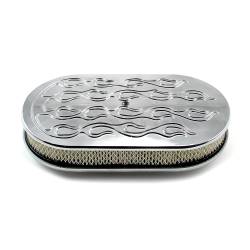 Speedmaster - Speedmaster PCE104.1010.05 15"x2" Oval Flamed Pol Alu. Air Cleaner Kit - Image 2