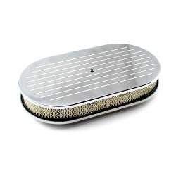 Speedmaster - Speedmaster PCE104.1010.02 15"x2" Oval Ball Milled Pol Alu. Air Cleaner Kit - Image 1