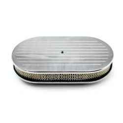 Speedmaster - Speedmaster PCE104.1010.02 15"x2" Oval Ball Milled Pol Alu. Air Cleaner Kit - Image 2