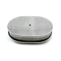 Speedmaster - Speedmaster PCE104.1005.01 12"x2" Oval Plain Pol Alu. Air Cleaner Kit - Image 2