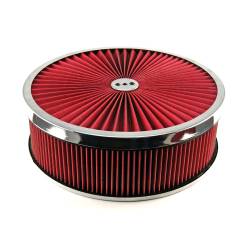 Speedmaster - Speedmaster PCE104.1026.07 14"x4" Extreme Top Air Cleaner Kit Chrome Ring - Image 1