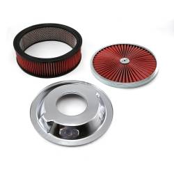 Speedmaster - Speedmaster PCE104.1026.07 14"x4" Extreme Top Air Cleaner Kit Chrome Ring - Image 2