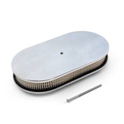 Speedmaster - Speedmaster PCE104.1010.01 15"x2" Oval Plain Pol Alu. Air Cleaner Kit - Image 1