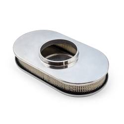 Speedmaster - Speedmaster PCE104.1010.01 15"x2" Oval Plain Pol Alu. Air Cleaner Kit - Image 2