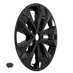 Coast To Coast - Coast To Coast IMP522BLK 17" 5 V Spokes Snap-On Hub Caps - Image 2