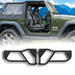 EZ4x4 - EZ4x4 1911 0092 RAZOR Aluminum Tube Doors Black for 07-18 Jeep Wrangler JK 2DR - Image 1