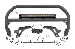 Rough Country Suspension Systems - Rough Country 51157 Front Bumper Nudge Bar w/LEDs Black for 21-24 Bronco Sport - Image 1