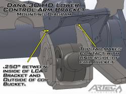 Artec Industries - Artec TJ3011 Dana 30 HD LCA Brackets CAM Slot w/Horseshoe - Image 3
