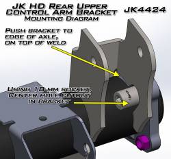 Artec Industries - Artec JK4424 HD Rear Axle UCA Brackets Pair for Jeep Wrangler JK - Image 3
