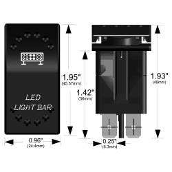 Bulldog Winch - Bulldog Winch 20260 Rocker Switch On/Off 5-Pin LED Light Bar White - Image 1