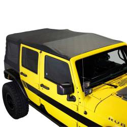 King 4WD - King 4wd 14010635 Soft Top Tinted Windows for 10-18 Wrangler JK 4DR Blk Diamond - Image 1