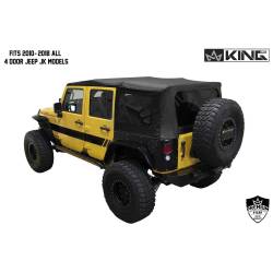 King 4WD - King 4wd 14010635 Soft Top Tinted Windows for 10-18 Wrangler JK 4DR Blk Diamond - Image 4
