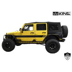 King 4WD - King 4wd 14010635 Soft Top Tinted Windows for 10-18 Wrangler JK 4DR Blk Diamond - Image 5