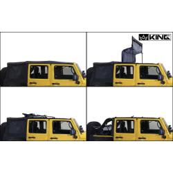 King 4WD - King 4wd 14010635 Soft Top Tinted Windows for 10-18 Wrangler JK 4DR Blk Diamond - Image 9