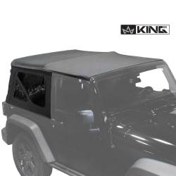 King 4WD - King 4wd 14010535 Black-D Repl Soft Top Tinted Windows for 10-18 Wrangler JK 2dr - Image 4