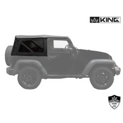 King 4WD - King 4wd 14010535 Black-D Repl Soft Top Tinted Windows for 10-18 Wrangler JK 2dr - Image 6