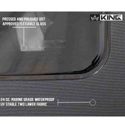 King 4WD - King 4wd 14010535 Black-D Repl Soft Top Tinted Windows for 10-18 Wrangler JK 2dr - Image 7