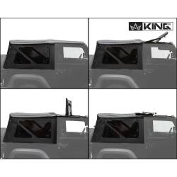 King 4WD - King 4wd 14010535 Black-D Repl Soft Top Tinted Windows for 10-18 Wrangler JK 2dr - Image 10