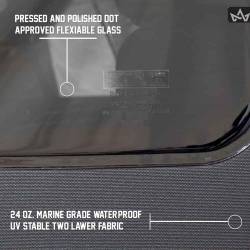 King 4WD - King 4wd 14010335 Soft Top Tinted Windows for 07-09 Jeep Wrangler JK 2DR Black - Image 5