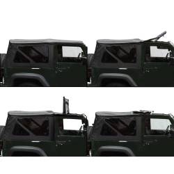 King 4WD - King 4wd 14010335 Soft Top Tinted Windows for 07-09 Jeep Wrangler JK 2DR Black - Image 8