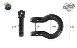 Overland Vehicle Systems - Overland Vehicle Systems 19010201 Recovery Shackle 3/4 4.75 Ton Black Pair - Image 2