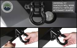 Overland Vehicle Systems - Overland Vehicle Systems 19010201 Recovery Shackle 3/4 4.75 Ton Black Pair - Image 4