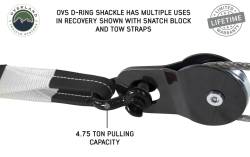 Overland Vehicle Systems - Overland Vehicle Systems 19010201 Recovery Shackle 3/4 4.75 Ton Black Pair - Image 6