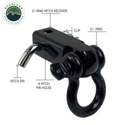 Overland Vehicle Systems - Overland Vehicle Systems 19109901 Hitch D-Ring Receiver Mount Recovery Shackle - Image 2