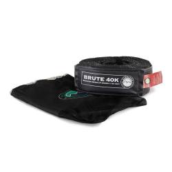 Overland Vehicle Systems - Overland Vehicle Systems 19099916 Tow Strap 4" x 30' Gry w/Blk End & Storage Bag - Image 1