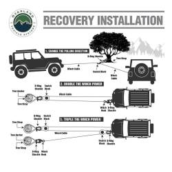 Overland Vehicle Systems - Overland Vehicle Systems 19009921 Kinetic Recovery Rope 1-1/4" x 30' w/Bag - Image 9