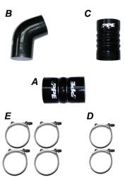 Pacific Performance Engineering - PPE 115910610 Silicone Hose/Clamp Kit Black 06-10 LBZ/LMM - Image 1