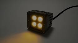 Top Gun Customz - Top Gun Customz TGC77916 2" Sq Cree LED Flood Cube Black Series Amber/Whte w/HDW - Image 1