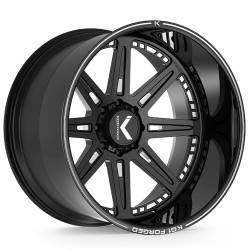 KG1 Wheels - KG1 Wheels KC007 Compass 22x14 8x6.5 -76mm Gloss Black/Milled KC007221486GPM - Image 1